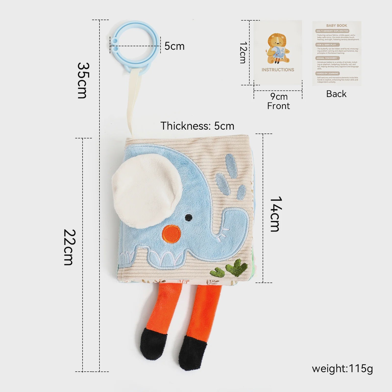Montessori Stoffen Tissue Box Speelgoed - Educatief Sensorisch Speelgoed voor Baby's met Vinger Oefening