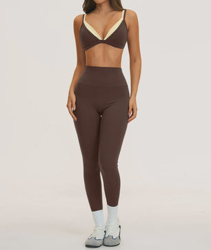 Dames Yogaset: Seamless Sport BH & Hoge Taille Legging