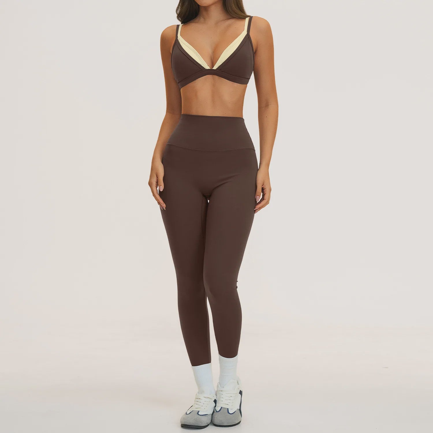 Dames Yogaset: Seamless Sport BH & Hoge Taille Legging