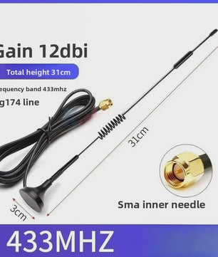 Krachtige Omnidirectionele SMA Antenne 433MHz/470MHz/315MHz met 12dBi Gain en RG174 Kabel