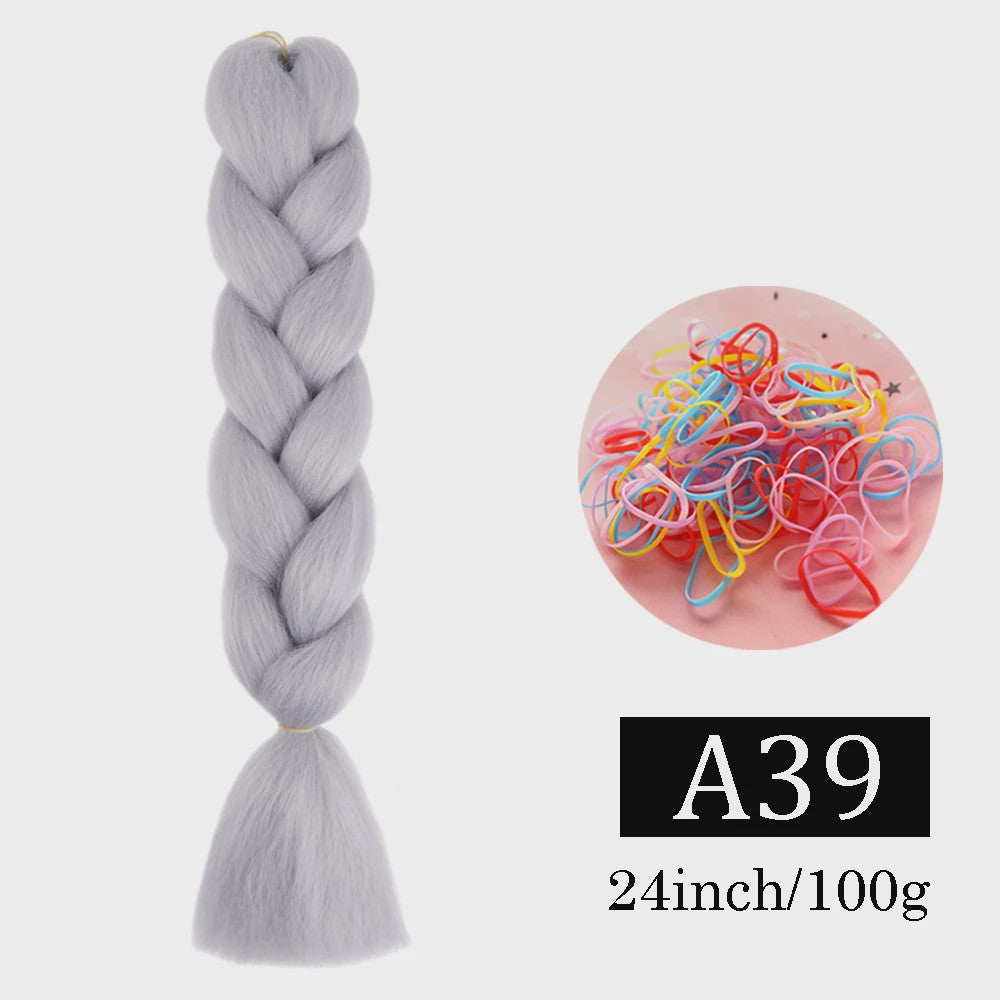 24 Inch Jumbo Braids Haarverlenging - Synthetisch Vlechtkapsel met Ombre Kleuren