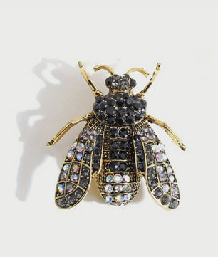 Luxe Bijen Broche met Kristallen - Vintage Baroque Stijl