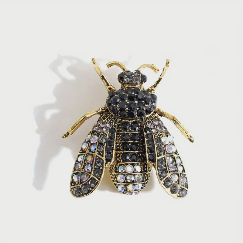 Luxe Bijen Broche met Kristallen - Vintage Baroque Stijl