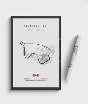 Vintage F1 Circuit Poster: Zwart-Wit Formule 1 Kunst voor de Raceliefhebber