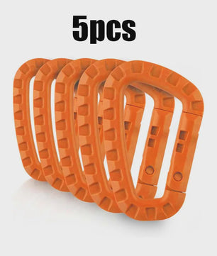 Tactische D-vormige Plastic Karabijnhaak - Set van 5, 10, 15 of 20 stuks - Outdoor & Camping Gear