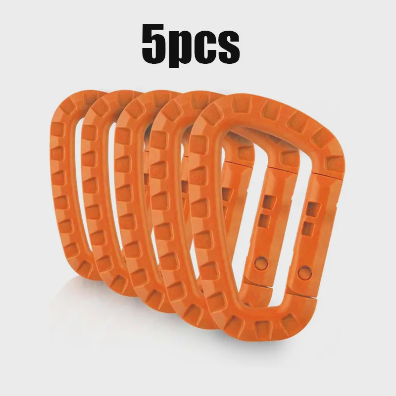 Tactische D-vormige Plastic Karabijnhaak - Set van 5, 10, 15 of 20 stuks - Outdoor & Camping Gear