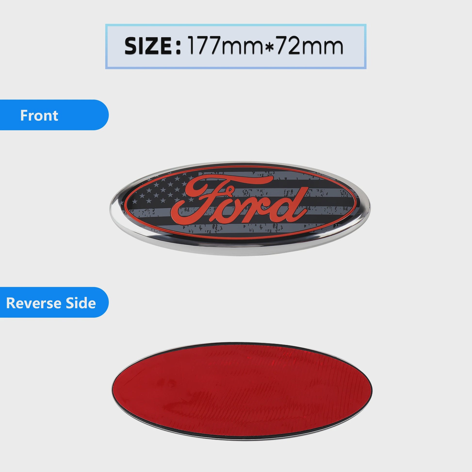 Ford Embleem Stickers - Set van 8 Stuks - Hood, Bonnet & Trunk - Universeel