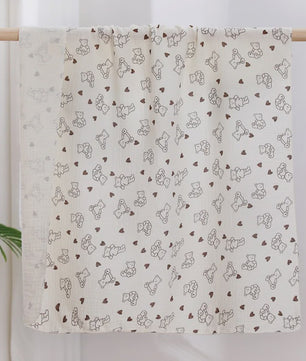 Zachte Muslin Swaddle Deken voor Baby's - Katoen, 80x80cm, met schattige prints