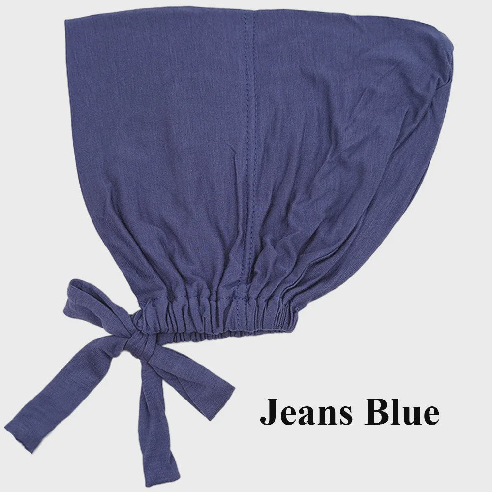 Zachte Modal Binnen Hijab Cap met Strik - Islamitische Turban Hoofddoek