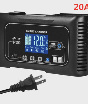 HTRC Slimme Acculader 12V/24V - Automatisch Laden & Reparatie voor Auto, Motor, LiFePO4, AGM