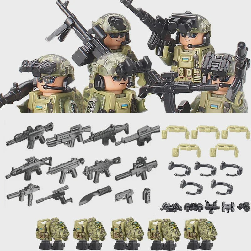 Bouwstenen Militaire Special Forces Commando Figuren met Wapens