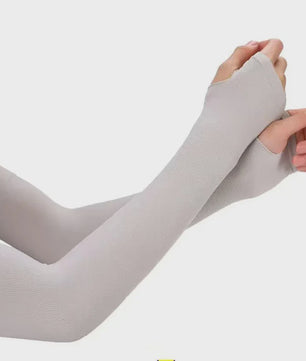 Zomer Arm Sleeves met UV Bescherming - Ademend IJs Zijde, Vingerloos