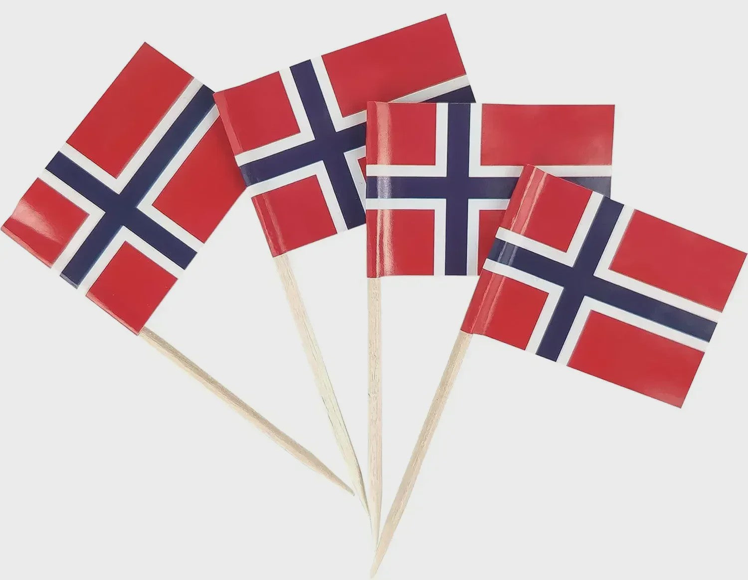 100x Mini India Vlaggetjes op Houten Prikkers - Ideaal voor Cupcakes, Cocktails & Feestdecoratie
