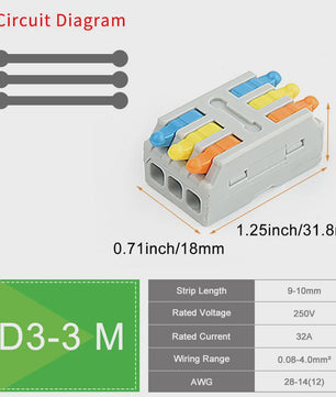 Compacte Snelklemmen voor Elektrische Bedrading - Universele Koppelblokken met Hendel (10/50 Stuks)