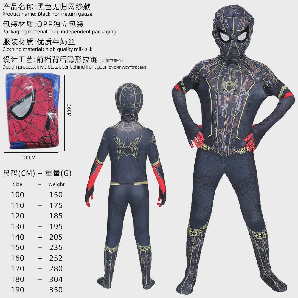 Realistisch Spider-Man Cosplay Kostuum - Volledig Pak (100-190cm)