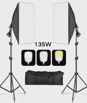Professionele Softbox Verlichtingskit 50x70cm - Continu Licht voor Studio Fotografie