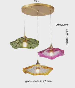 Vintage Bloemen Glazen Hanglamp - Sfeervolle Decoratie voor Woonkamer & Slaapkamer