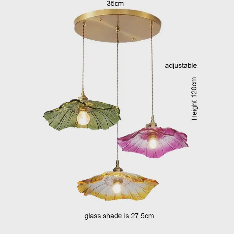 Vintage Bloemen Glazen Hanglamp - Sfeervolle Decoratie voor Woonkamer & Slaapkamer
