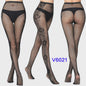Dames Visnet Panty's met Jacquard Weefsel - Gothic Kant & Spider Net Stijl