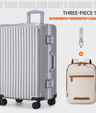 Aluminium Koffer met USB & Combinatieslot - Rolbaar Reiskoffer in Diverse Maten (20-28 inch)