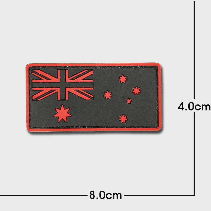 3D PVC Vlag Patches - Rubberen Militaire Emblemen met Klittenband