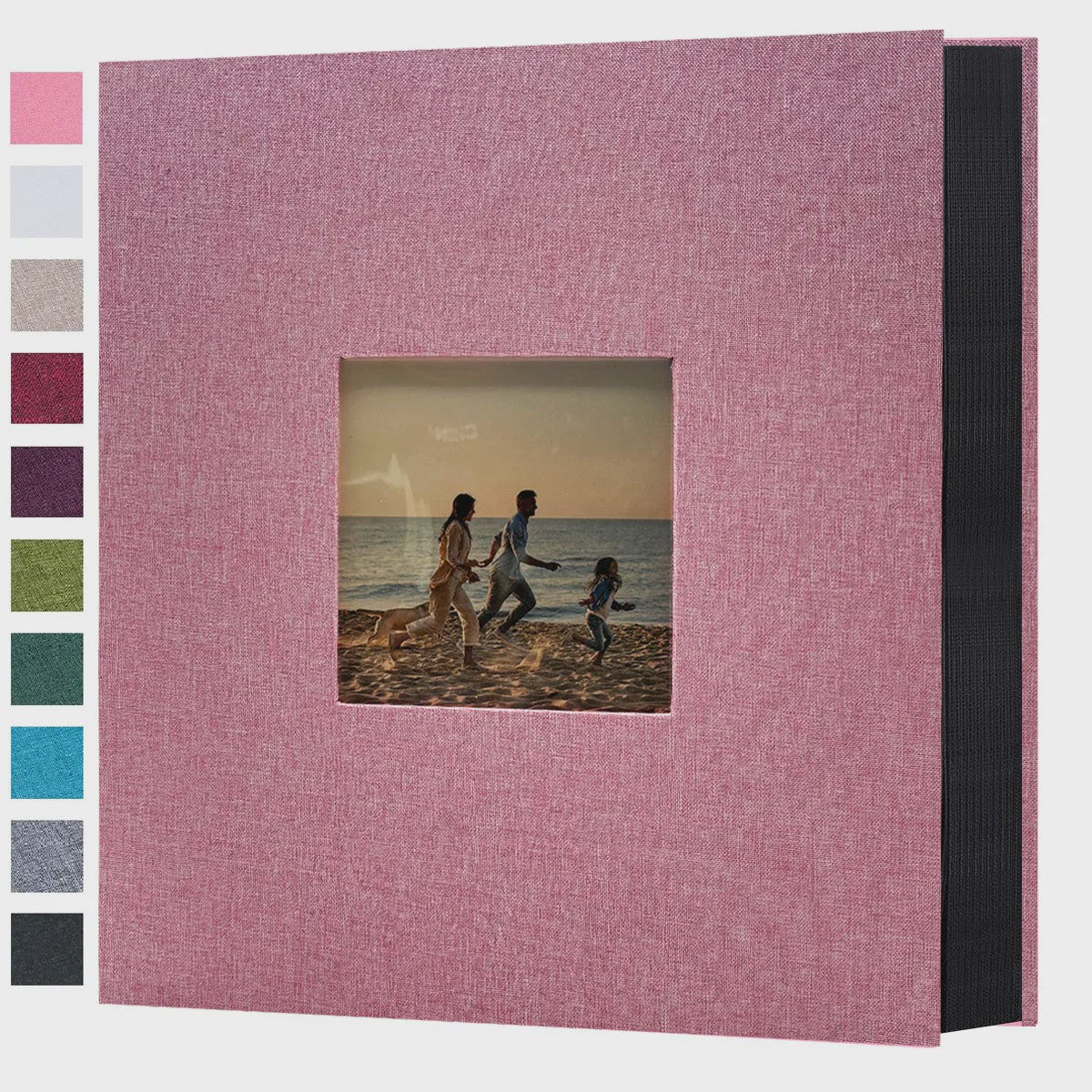 Linnen Fotoalbum voor 600 Foto's 4x6 inch met Venster & Horizontale/Verticale Insteekvakken