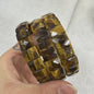 Natuurlijke Edelsteen Armband - Fluoriet & Citrien Vierkante Kralen