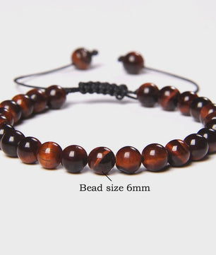 Blauwe Tijgeroog Kralen Armband 6MM - Natuursteen Meditatie Sieraden