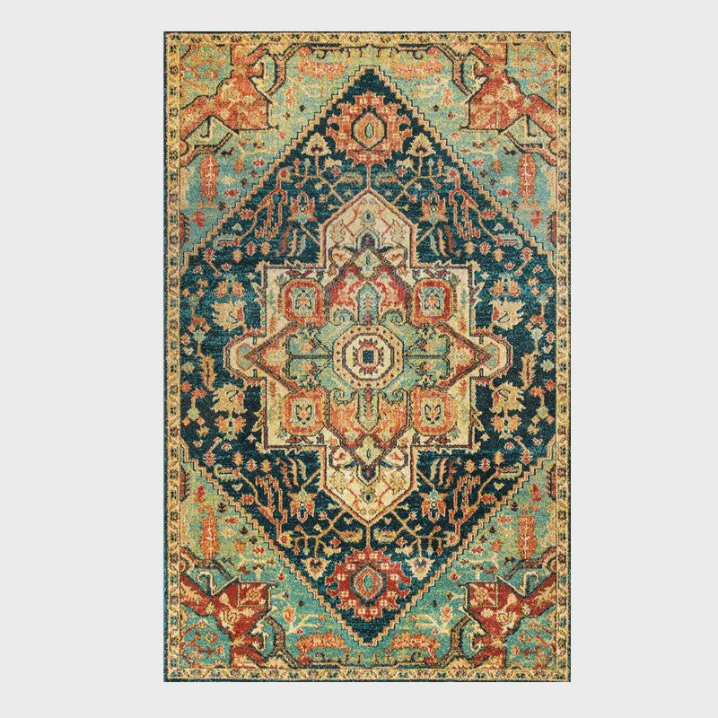 Wasbaar & Opvouwbaar Perzisch Retro Vloerkleed | Zacht Imitatie Kasjmier voor Woonkamer, Slaapkamer & Hal