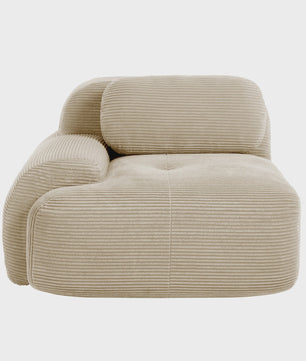 Moderne Corduroy Fauteuil Zonder Armleuningen met Kussen - SediaXL