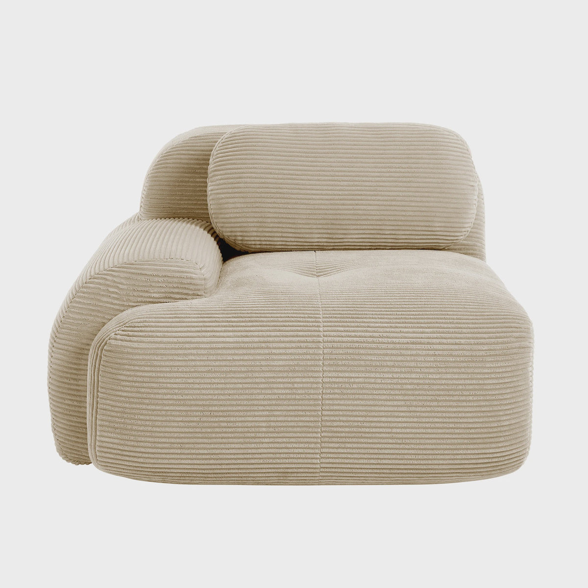 Moderne Corduroy Fauteuil Zonder Armleuningen met Kussen - SediaXL