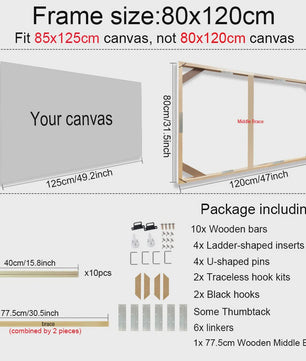 Houten Canvas Frame Sets - Diverse Maten voor Kunst, Foto's & Diamond Painting