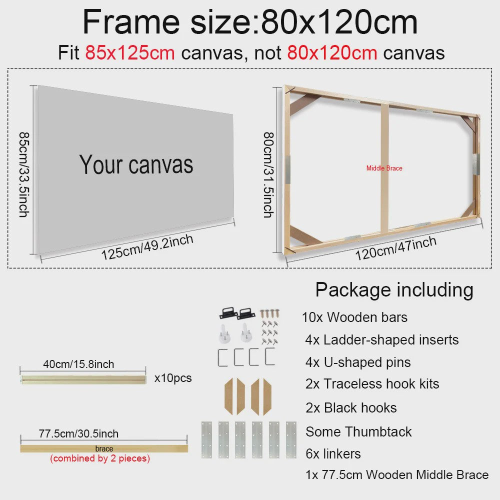 Houten Canvas Frame Sets - Diverse Maten voor Kunst, Foto's & Diamond Painting