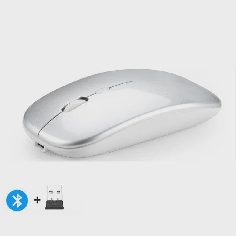 Draadloze Oplaadbare Muis: Bluetooth & 2.4GHz Dual Mode voor PC/Laptop