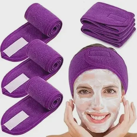 Verstelbare Make-up Haarband (5 Stuks) - Zachte Handdoekstof voor Gezichtsreiniging, Yoga & Spa
