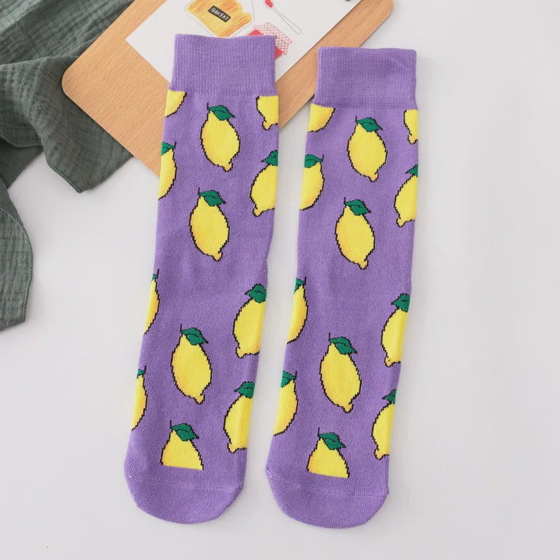 Grappige Heren Sokken met Food Prints: Avocado, Friet, Burger, Bier & Meer | Harajuku Stijl