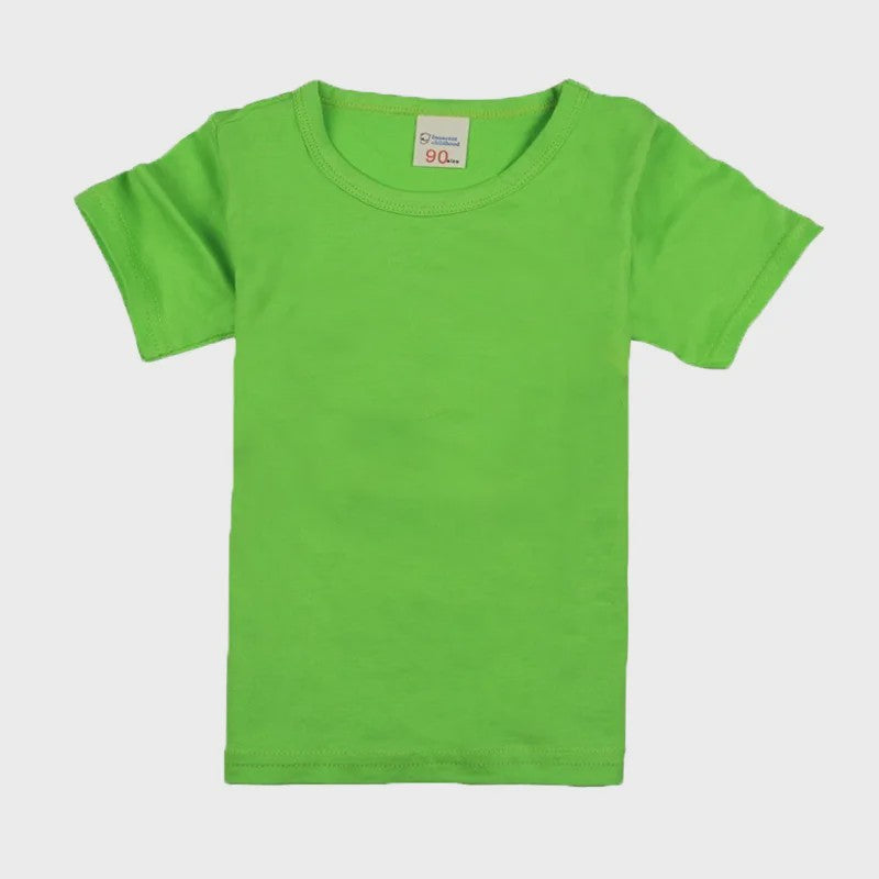 Kinder T-shirt Korte Mouw Katoen Zomer - Jongens & Meisjes (1-14 Jaar)