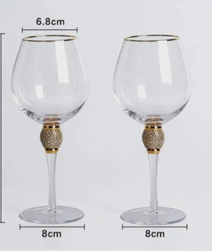 2pcs Light Luxury High-end Crystal Cup Red Wine Glass Set Tall Glass Party Wine Glass Glasses DrinkingGlasses for ChampagneFlute