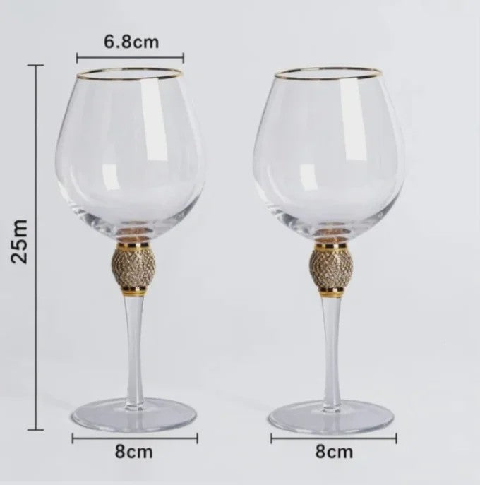 2pcs Light Luxury High-end Crystal Cup Red Wine Glass Set Tall Glass Party Wine Glass Glasses DrinkingGlasses for ChampagneFlute