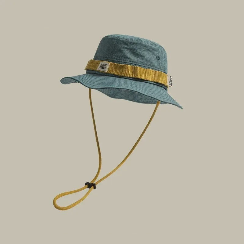 Heren Bucket Hat met Brede Rand - UV Bescherming voor Vissen, Wandelen & Outdoor