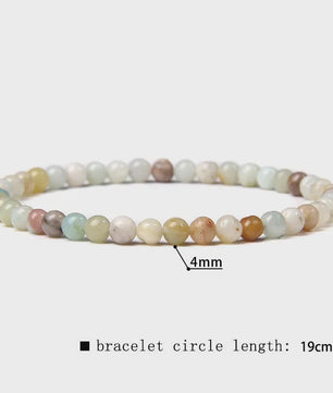 Natuursteen Armband met Kwarts, Kattenoog, Jades & Aquamarijn Kralen - Stretch Bangle voor Dames & Heren