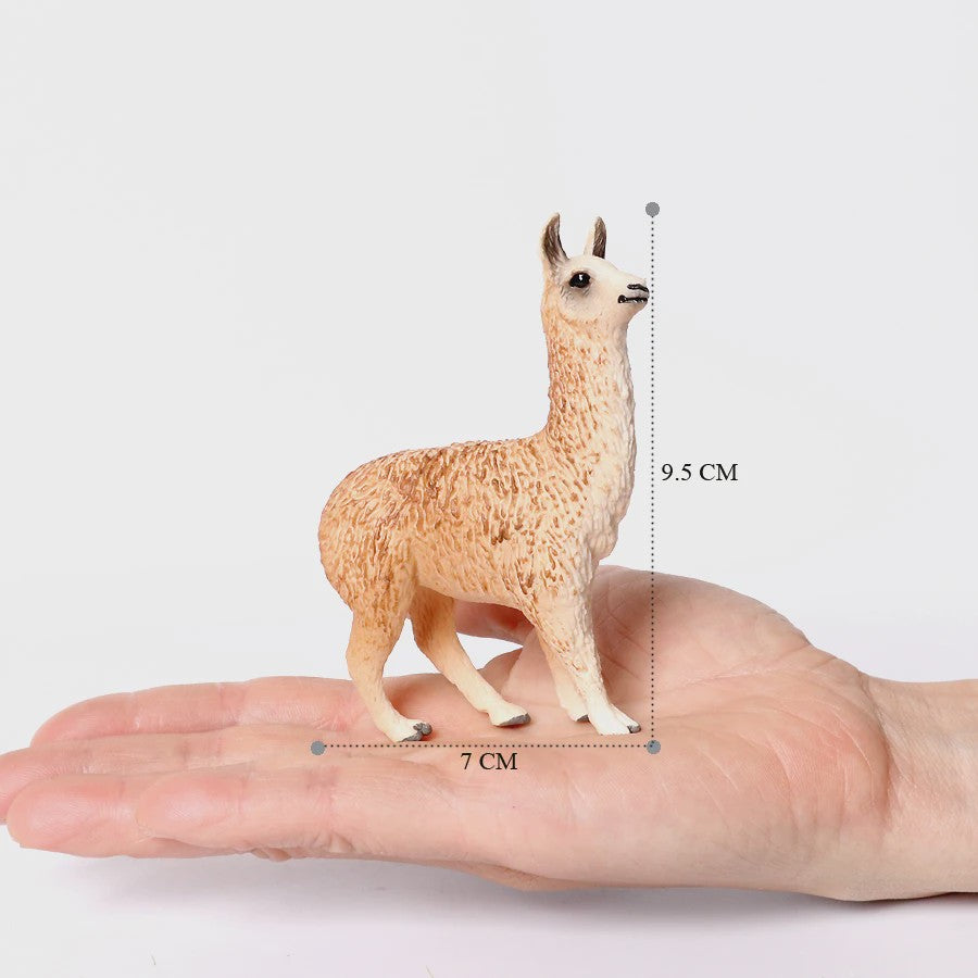 Realistische Alpaca & Kameel Figuren Set - Handgeschilderd, Educatief Speelgoed