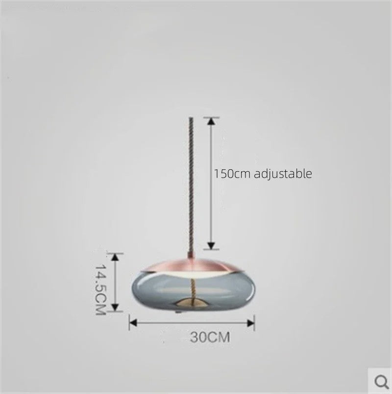 Moderne Glazen LED Hanglamp - Stijlvolle Verlichting voor Woonkamer, Keuken & Bar