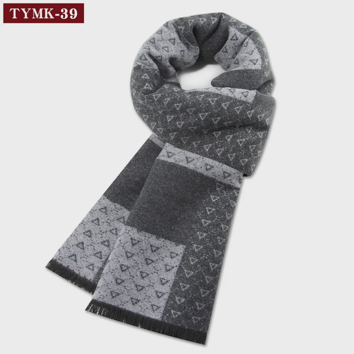 Luxe Heren Sjaal - Warme Wol & Kasjmier - Winter Ruitpatroon
