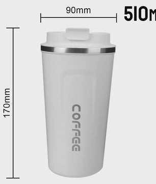 RVS Thermo Koffiebeker - Lekvrij Reizen - 380/510ML