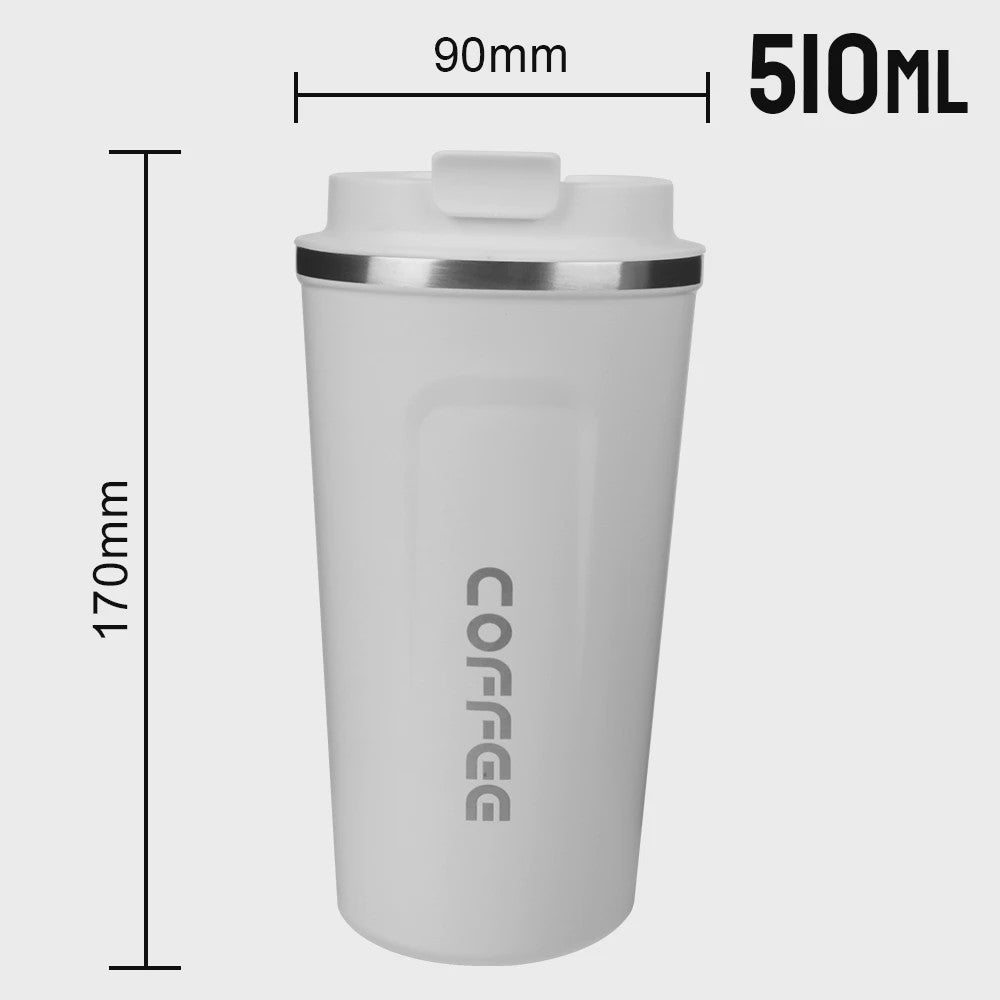 RVS Thermo Koffiebeker - Lekvrij Reizen - 380/510ML