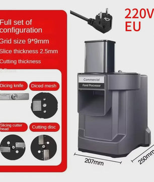 Professionele Elektrische Groentesnijder 3-in-1: Snijden, Raspen & Blokjes