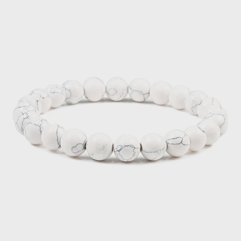 Elastische Charm Armband met Natuursteen Kralen: Lavasteen & Tijgeroog (6/8/10mm) - Voor Dames en Heren