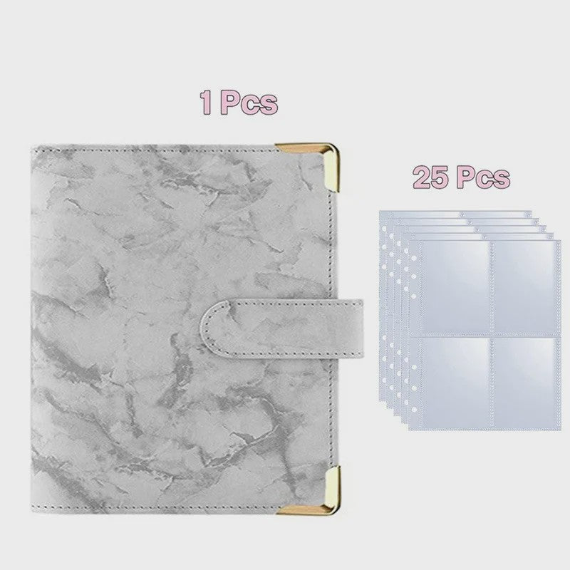 A5 Kpop Fotokaart Binder: Verzamelboek voor Idoolkaarten & Foto's - 25 Pagina's met 4 Vakjes