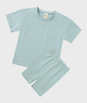 Katoenen Kinderkleding Set: T-shirt & Biker Shorts voor Jongens en Meisjes (1-13 Jaar)